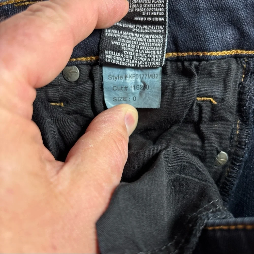 Kut From The Kloth Women’s Dark Wash Stretch Jeans Size 0 Mid Rise Slim Classic - Picture 7 of 16